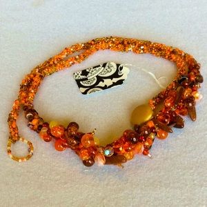 FINAL SALE PRICE CL Designs Unique Fall Colors Handmade Necklace